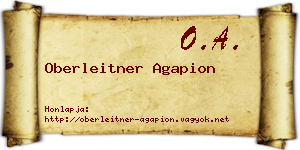 Oberleitner Agapion névjegykártya